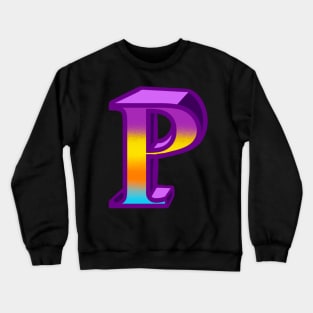 Top 10 best personalised gifts 2022  - Letter P ,personalised,personalized with pattern useful for initials, societies and names Crewneck Sweatshirt